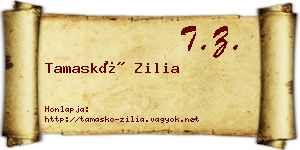 Tamaskó Zilia névjegykártya